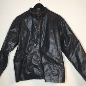 Dark brown Magellan faux leather jacket
